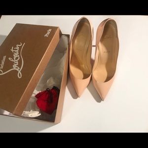 Louboutin Pigalle Follies in Poudre size 40